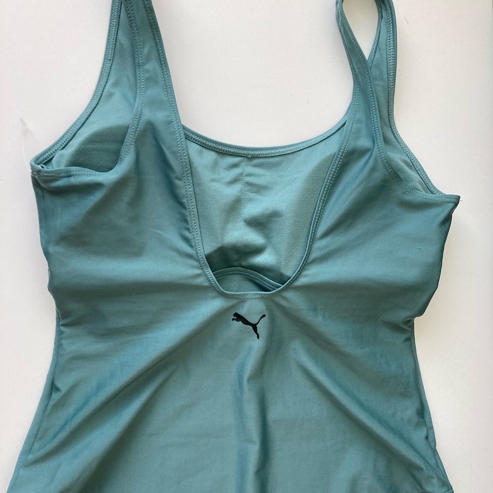 PUMA One Piece Swimsuit L Teal Green New - Picture 5 of 8